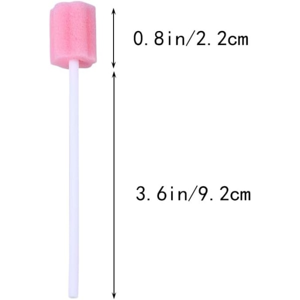 Engångs munvårdspinne 120 mm steril svamppinne (rosa) 100 stycken