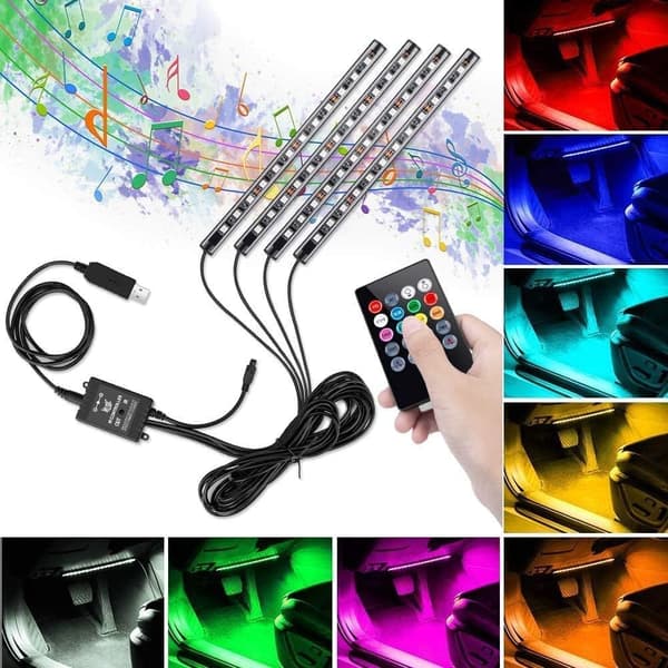 LED interiørbelysning bil, bil LED fodrumslys, belysning RGB