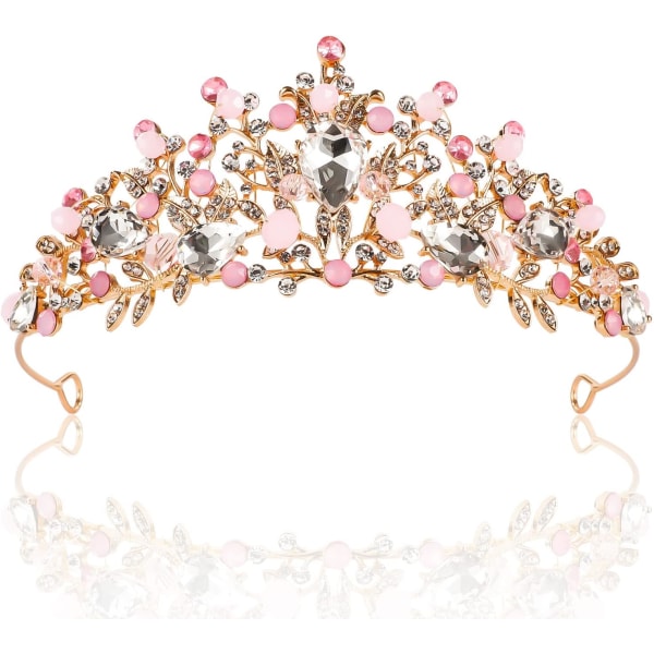 Girls Princess Crown Crystal Tiara DIY Handgjorda håraccessoarer 1st