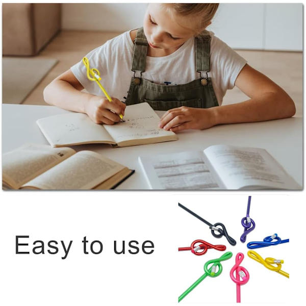 7-pack diskantklavpennor, tecknad notform penna set, giftset med giftpennor för barn, studenter, kontor