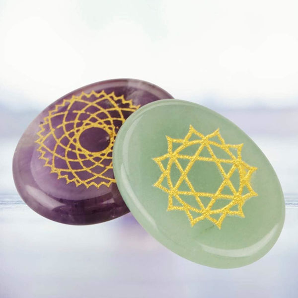 7 st chakrastenar Chakra Healing Crystals Palm Chakra Stone för spirituell läkning