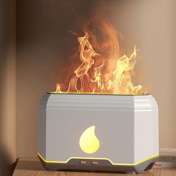 Cool Mist Aroma Diffuser - Flame Elektrisk Aroma Diffuser, Återanvändbar Elektrisk Aroma Aromaterapi