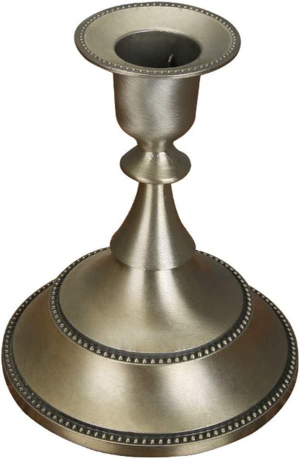 Vintage lysestake i sinklegering, lysestake i messing, konisk lysfat