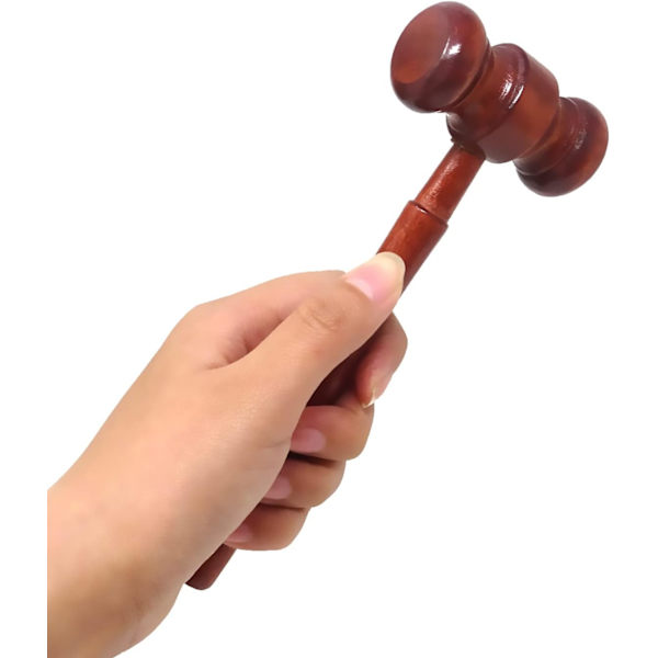 Domare klubba kostymtillbehör, rättvisa kostymtillbehör rekvisita, trä domstol klubba