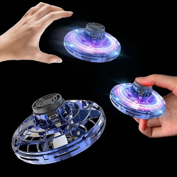 Mini Drone Led Ufo Typ Flygande Helikopter Spinner（svart） Black