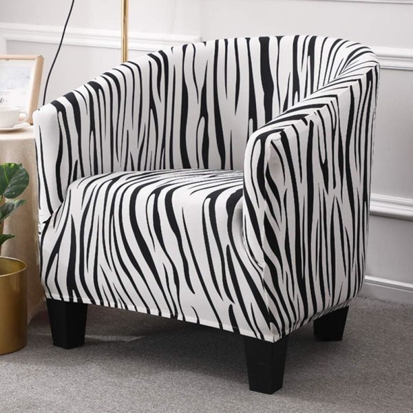 Zebra mönstrad avtagbar tvättbar tyg slät stretch tyg sätesöverdrag