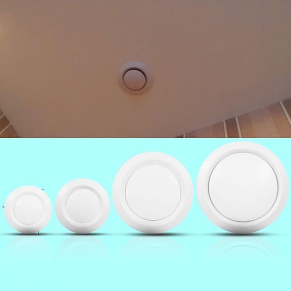 Justerbart ventilasjonsgitter i plast (skive, 100MM) 100cm
