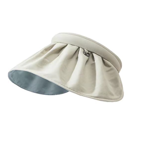 Damevisirhette med sammenleggbar solhatt UV-beskyttelse UPF 50+ Solhatt Elegant sommer solbeskyttelse (beige) beige