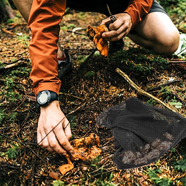 Crate Morel svampjaktpåse, mesh , svampkorg, skördepåse, hopfällbar fruktplockningspåse förkläde