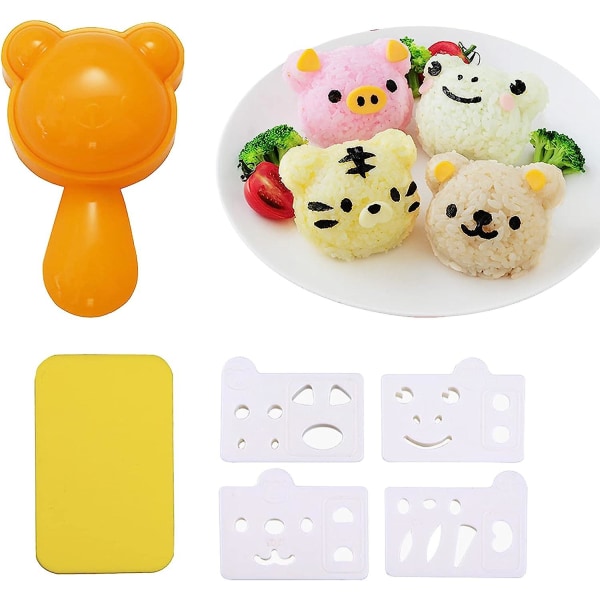 Reiskugelform für Kinder süße tierische Sushi Schimmel Reis Shaper Onigiri Form Bento Accessories