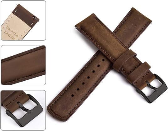 Quick release læderrem 22mm egnet til Samsung Galaxy Watch 6 Band Klassisk læderrem