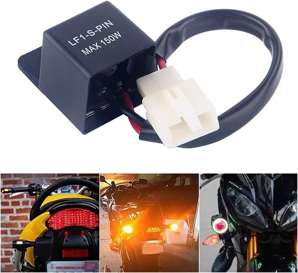2-stifts 12V automatisk LED-blinkersrelä signalhastighetskontroll