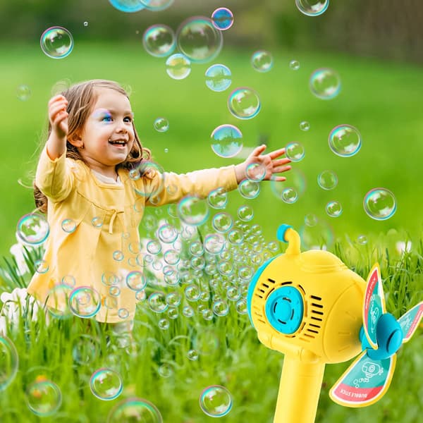 Bubblamaskin, automatisk bubbelpistol med bubbelandning 3-åriga barns leksak såpbubblor