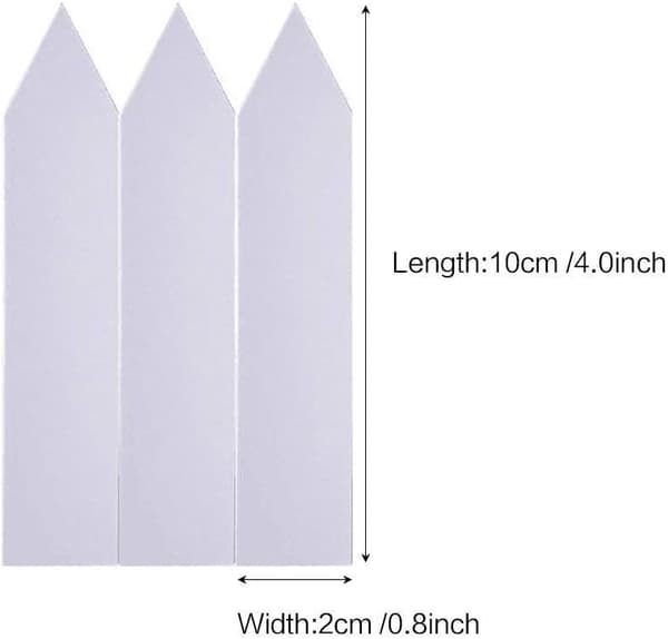 NineClouds 100 stk. plastik plantemærker - hvid, 10 cm