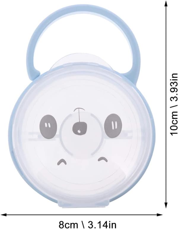2-pack Baby Toddler Dummy Box Nipple Shield Case Dummy Holder Dummy Case för utomhusbruk Blå