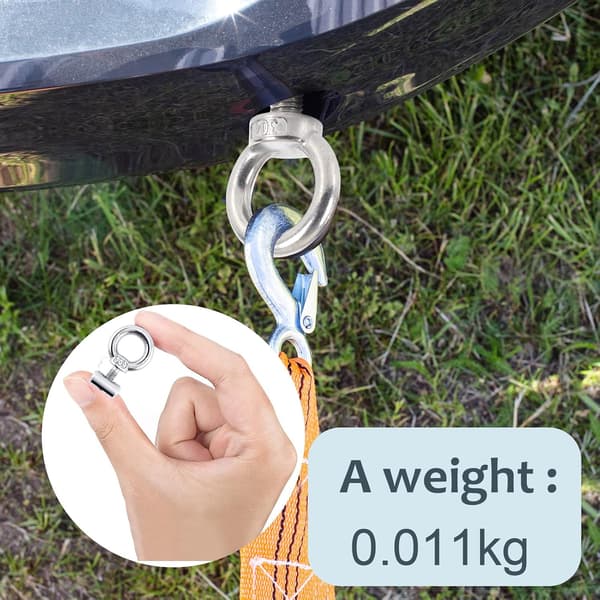 2 x M4 6mm Markiseskinnestoppere Rustfrit Stål til Autocamper Camping Flerbrug
