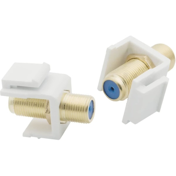 4-pack guldpläterad RG6 Jack Insert Väggplatta Koax F-typ Anslutning