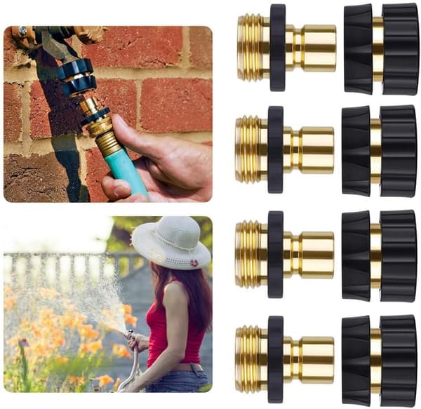 Passande set anslutning trädgårdsslang pluggadapter vatten 3/4 snabb uteplats och trädgård gräsmatta sprinkler stativ