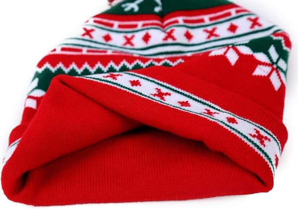 Julelue Vinter Varm Strikket Nisselue Gave Unisex