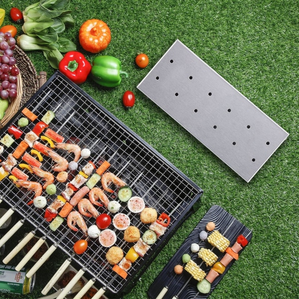 Rökbox för BBQ-grillträflis, toppköttsrökbox i grilltillbehör