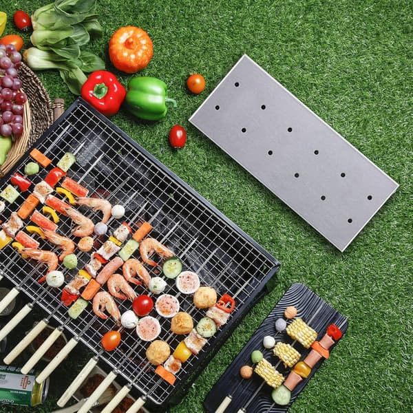 Savustuslaatikko BBQ-grilliin puulastuille, paras lihan savustuslaatikko grillitarvikkeissa