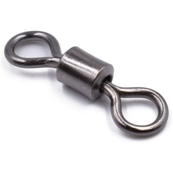 100 st Fiske Rullande Swivel Fiske krok till Linje Anslutning i Sötvatten eller Saltvatten（storlek：2#） size：2