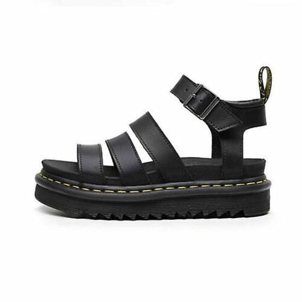 Kvinnors Chunky Sandaler Tjock Sula Strappy Block Flatforms Skor Sommar（Storlek：38） 38