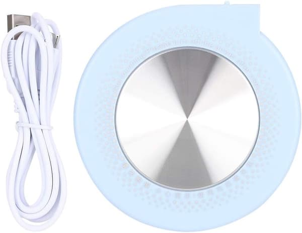 Multifunksjonell USB-koppvarmer, kaffekoppvarmer for skrivebord, 55 ℃ (blå) blue