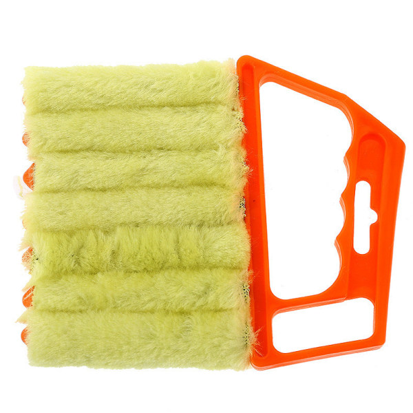 NineClouds Persienner rengöringsborste rengöringsartefakt gardin dammborste mörkläggningspersienner gardinspaltborste fönsterfåraborste（orange）
