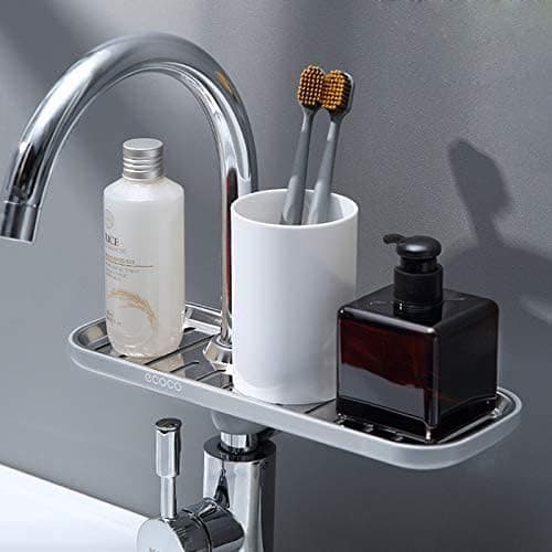 Brusehylde Rustfrit Stål Justerbar Brusehylde Shampooholder (Sort - Lang) black l