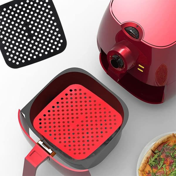 2 stk. perforerte silikonforinger til airfryer, gjenbrukbare non-stick airfryer-puter (7,5 tommer) 7.5inch