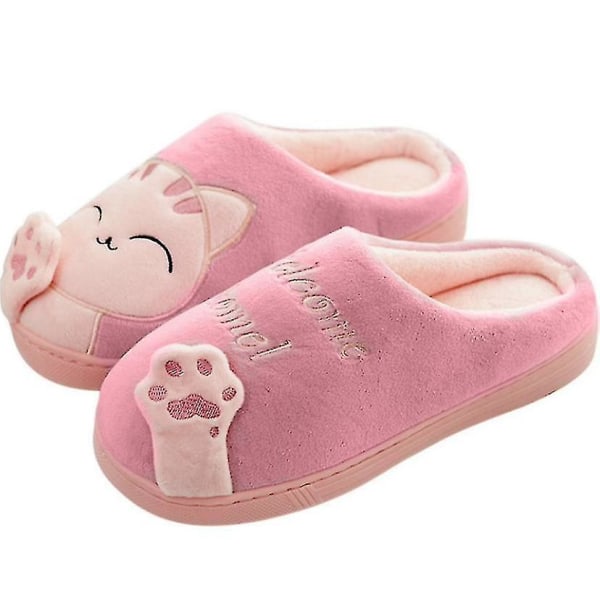 Bomullstofflor Tofflor Cartoon Halkfria Tofflor (Storlek:37-38) red 26cm