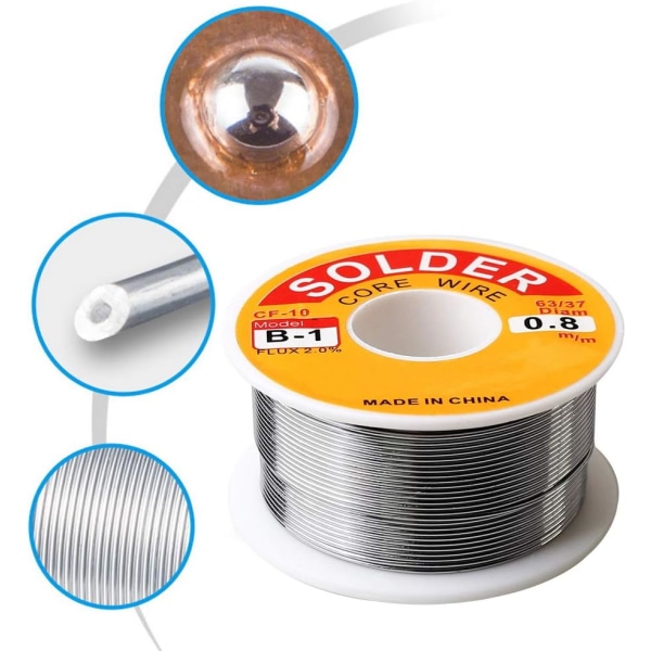 Blyfri Lödtråd Löd Kolofonium Kärntenntråd DIY (0,8 mm 100 g / 0,222 lb)