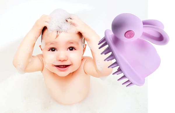 3-pak silikone hovedbundsmassage shampoo-børste