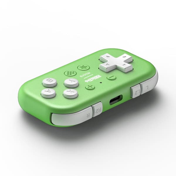 Micro Bluetooth Gamepad Lommestørrelse Mini Controller til Switch, Android og Raspberry Pi, Understøtter Tastaturtilstand (Grøn) green