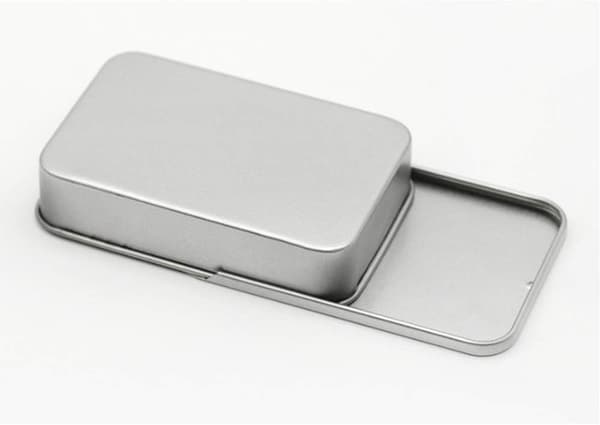 Hem Bärbar Rektangulär Förvaringslåda i Metall (Silver) 8 Stycken