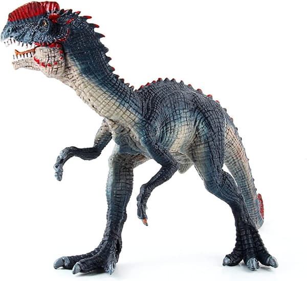 6,4 tommer dinosaurfigur Dobbeltkronet dinosaur Dilophosaurus-figurstatue