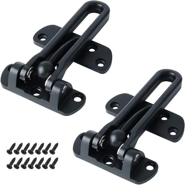 Solid sinklegering stor svart tyverisikringslås (svart) 2 stk