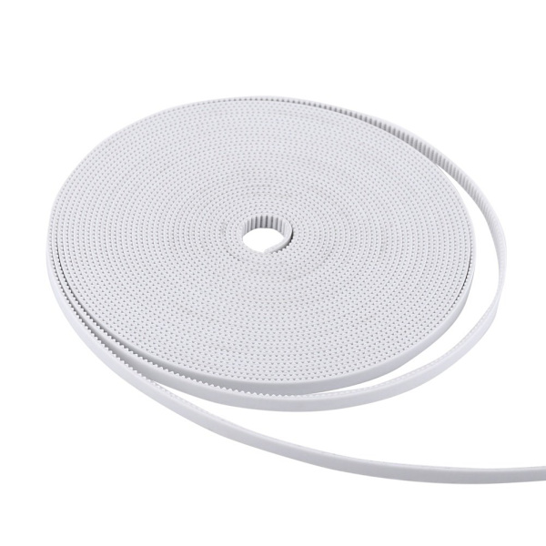 GT2 10 meter 6 mm bredd 2 mm delning kuggrem för 3D-skrivartillbehör, vit