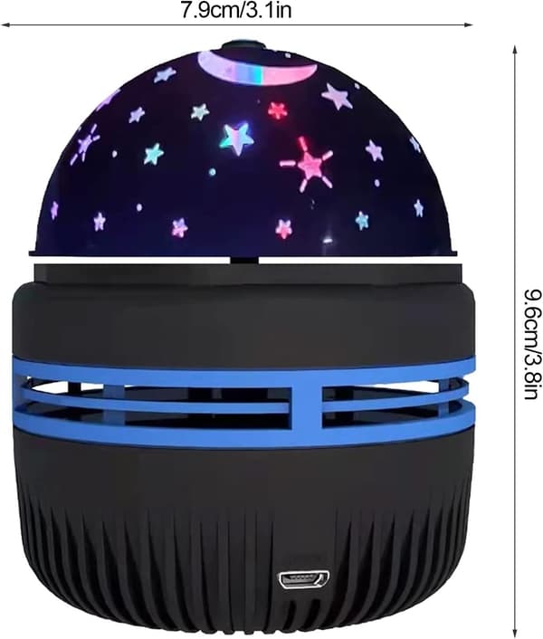 LED Galaxy Stjernelys Projektorlampe for Barnerom Mini Stjernenattlys 360° Roterende