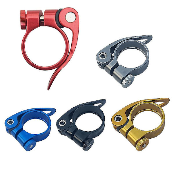 Cykelstolpsklämma i aluminiumlegering Snabbkoppling för cykelsadelstolpe (Titan 34,9 mm) Titanium 34.9mm