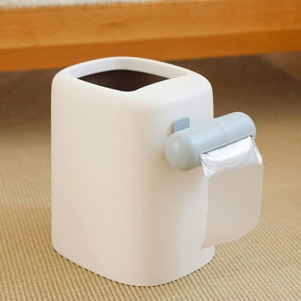 Väggmonterad sopsäckshållare förvaringslåda stansfri förvaringslåda (beige) Beige