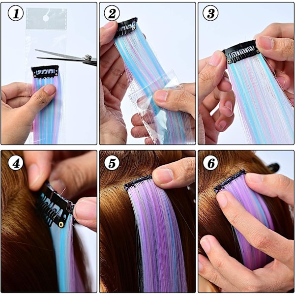 Kvinnors hårförlängning 20 tum blandad färg rakt hår (avsnitt A) 20 stycken color 1