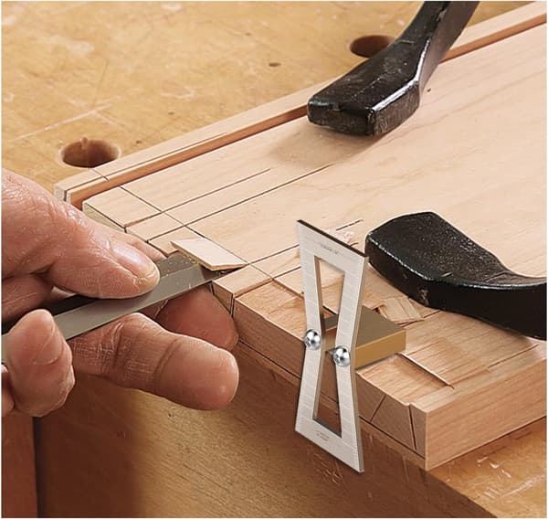 Dovetail Guide Tool i rustfritt stål med skala, størrelse 1:5-1:6 og 1:7-1:8