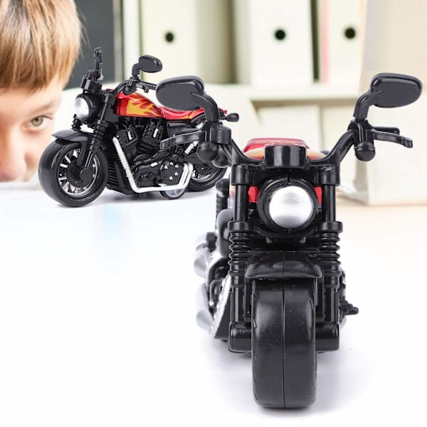 1 st legering motorcykel leksak hög simulering motorcykel modell leksak (röd)