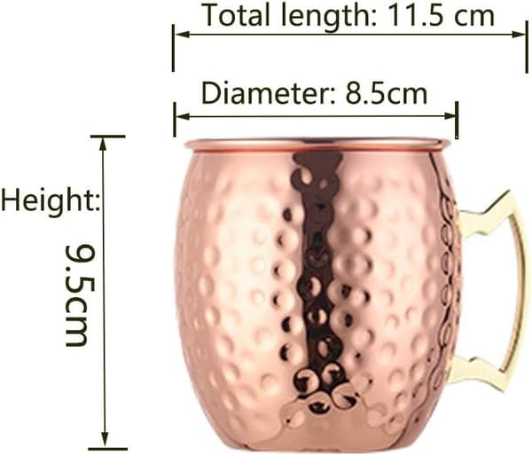 Mule Hammer Krus Rustfritt Stål Øl Mule Cocktailglass - 530ML 2 Stykker
