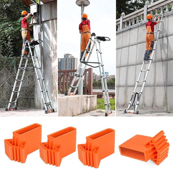 4 stk. stigefotdeksler, sklisikre PVC-trappeføtter for trapper, gummideksler