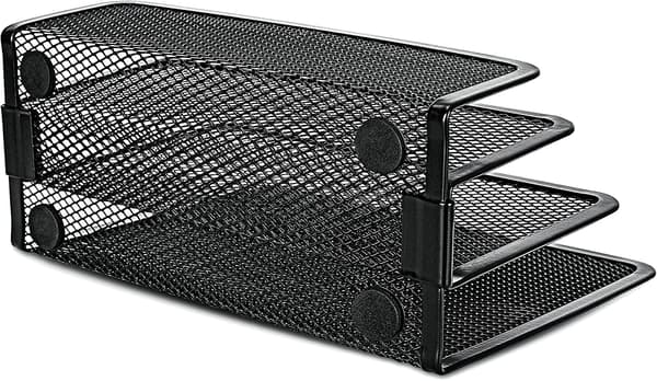 Brevställ i metall, 3 vertikala fack, 2-pack