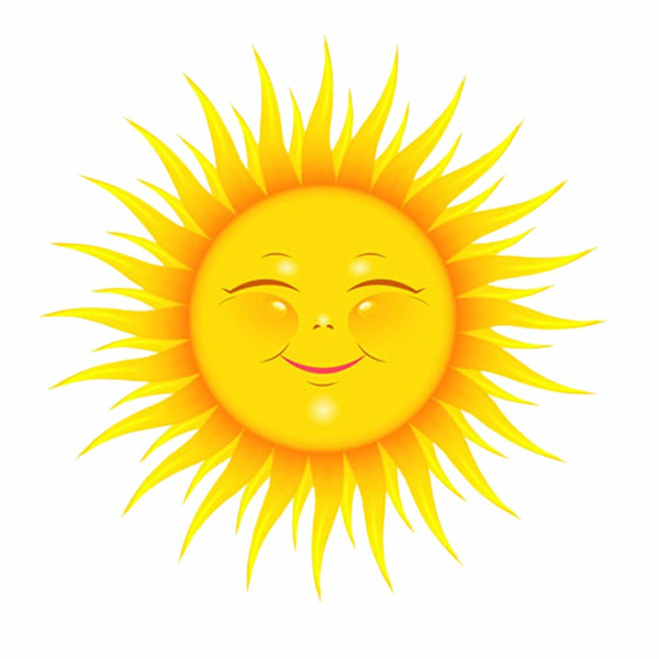 Cartoon Sun Wall Decal Sticker Decor Art Peel and Stick Wall Art Sticker Decor för Barnkammare