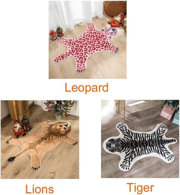 Leopard/lejon/tigermönstrad matta, imitations päls - För att dekorera ett barns sovrum（stil 1）
